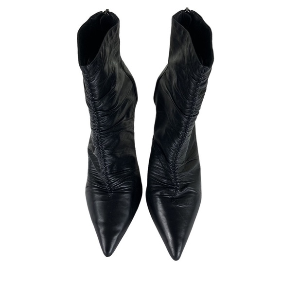 Alexandre Birman Suzana Ruched Leather Booties - Picture 8 of 15